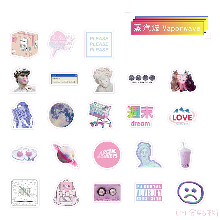 Hộp 45 Miếng Dán Trang Trí Dễ Thương