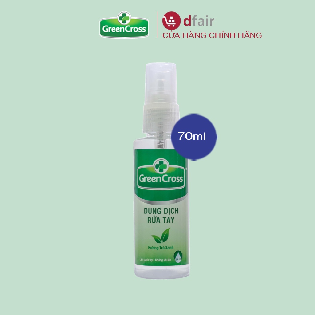 Xịt Rửa Tay Green Cross Hương Trà Xanh Chai 70ml - 100395689