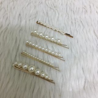 set 5 ghim kẹp tóc hột ngọc