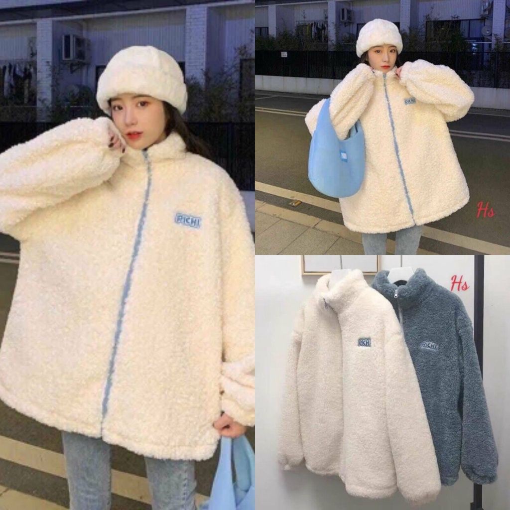 Áo Khoác Lông ,Áo Khoác Nỉ  Dáng Rộng  Phong Cách Hàn Quốc Thời Trang Thu Đông 2021 | BigBuy360 - bigbuy360.vn