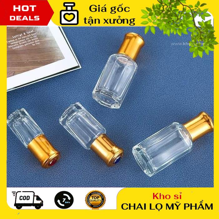 Lọ Chiết Nước Hoa ❤ GIÁ TẬN GỐC ❤ [3ml/6ml] Vỏ Lọ chiết nước hoa Dubai bi lăn Ruby rỗng, phụ kiện du lịch