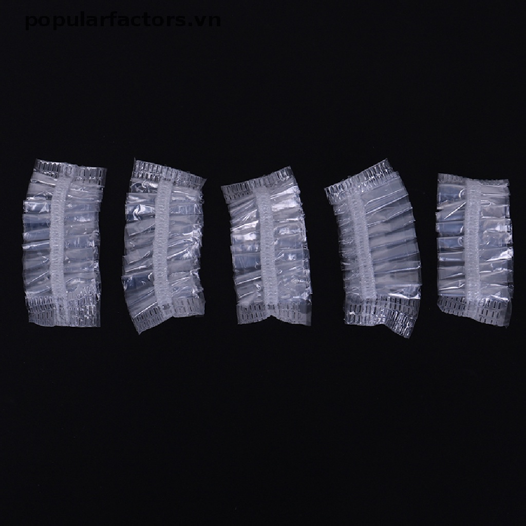 Set 100 Túi Nhựa Bọc Tai Nhuộm Màu Chống Nước Dùng Một Lần