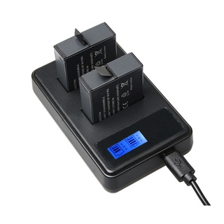 Bộ pin sạc usb kép màn hình lcd cho máy ảnh gopro hero 7 6 5 black go pro 8