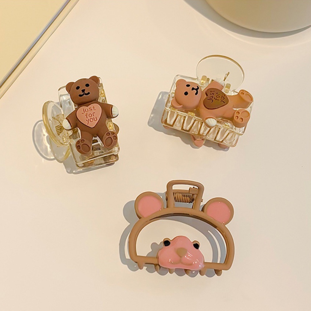 Kẹp tóc mini hình gấu đáng yêu phong cách Hàn Quốc cho nữ