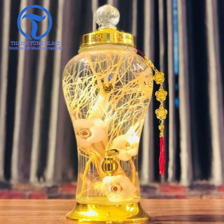 Bình ngâm rượu sâm thủy tinh  Phú Hoà 5 lít có van và không van