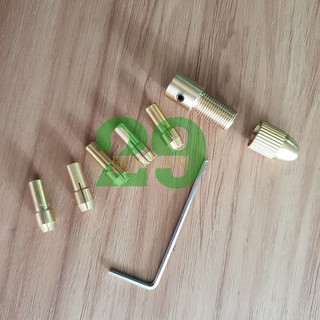 Bộ đầu kẹp chế máy khoan mini cầm tay từ motor trục 2.35mm 7 chi tiết