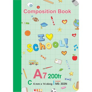 [sỉ ib] Sổ may Klong Composition Book khổ A7- 200 trang; MS 303