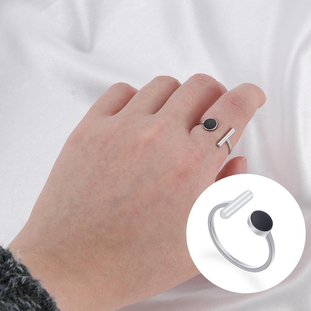 JONYE Nhẫn Đeo Tay Chỉ Số Màu Đen Thiết Kế Sáng Tạo Dùng Làm Quà Tặng Cho Cặp
