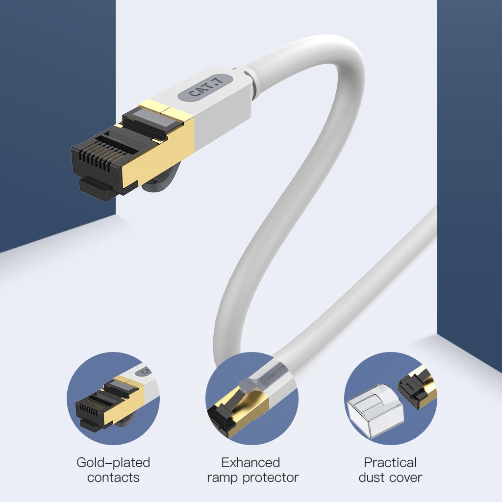 Cáp ETHERNET VENTION CAT 7 SFTP RJ45 dùng nối mạng