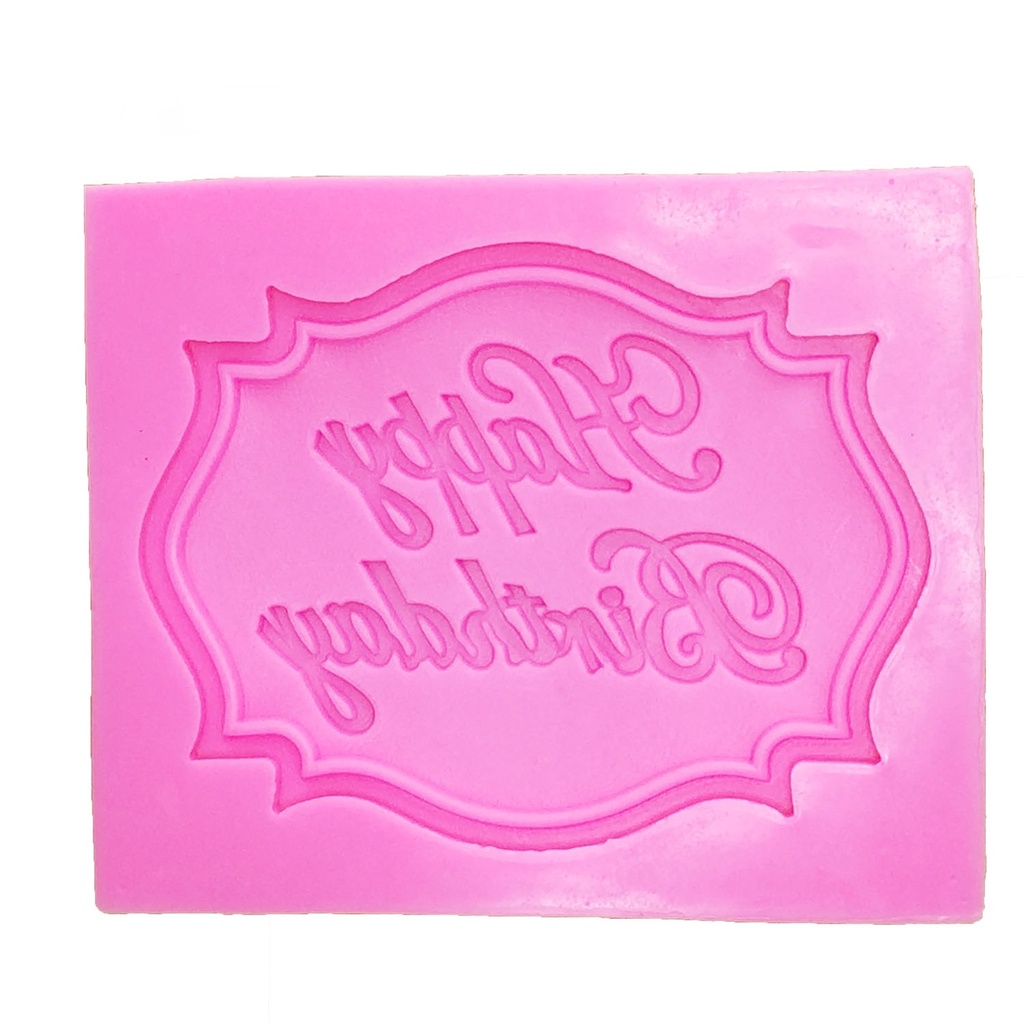 Khuôn silicone Tạo Hình Chữ Happy Birthday Trang Trí Bánh