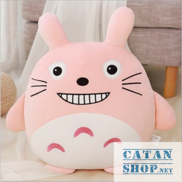 Gối mền TOTORO 3in1 mặt biểu cảm vui nhộn Vải nỉ nhung cực mịn, bộ chăn gối văn phòng GM71