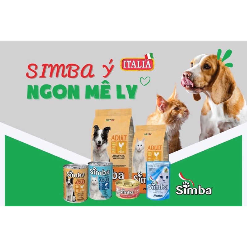 Pate Simba cho chó mèo (Monge, Ý)