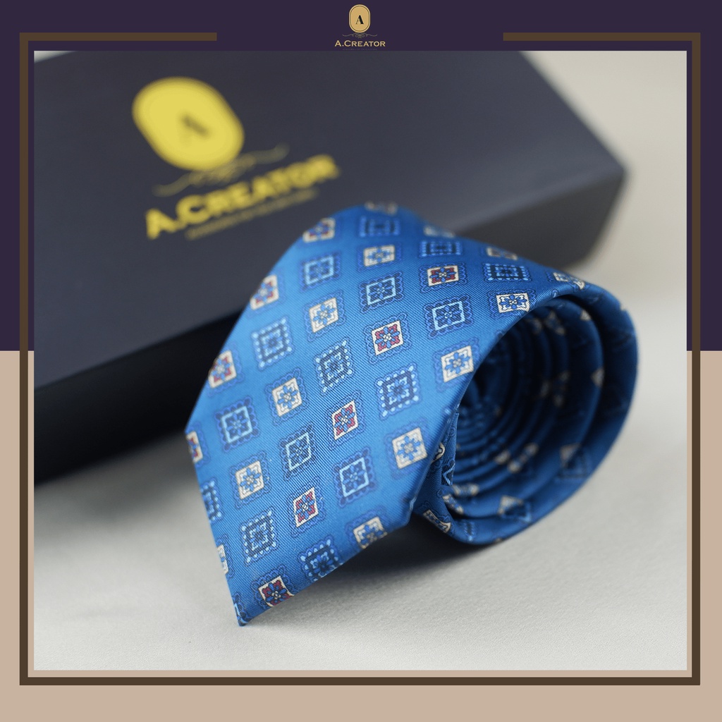 Cà Vạt Geometric Bằng Lụa Phiên Bản 7cm Các Loại