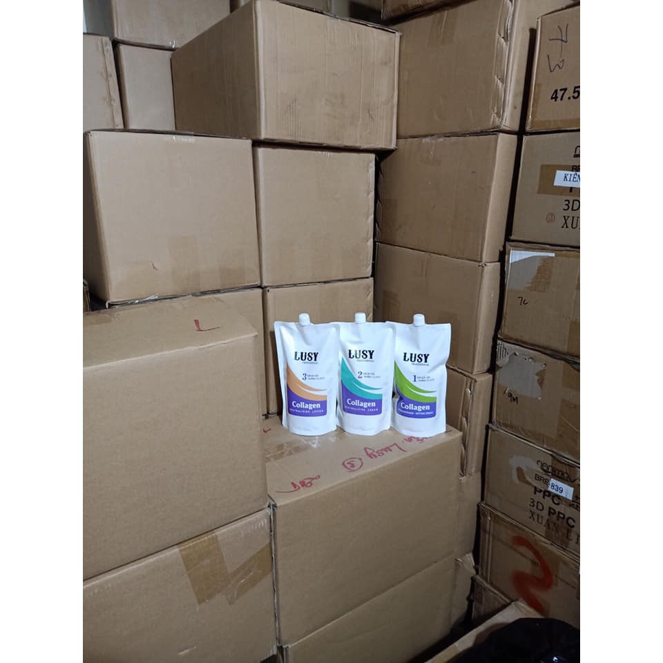 [Freeship] kem uốn kem duỗi Tóc Lusy Siêu Bóng ,Siêu Xoăn 1000ml x2 AZ008