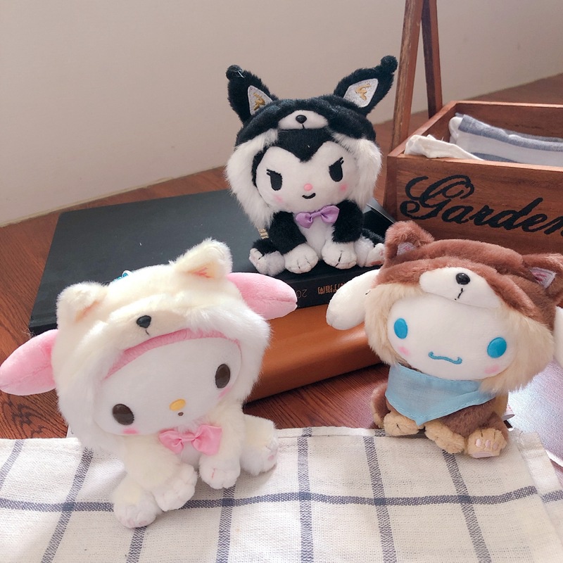 SANRIO Búp Bê Nhồi Bông Mềm Mại Hình Kuromi Đáng Yêu