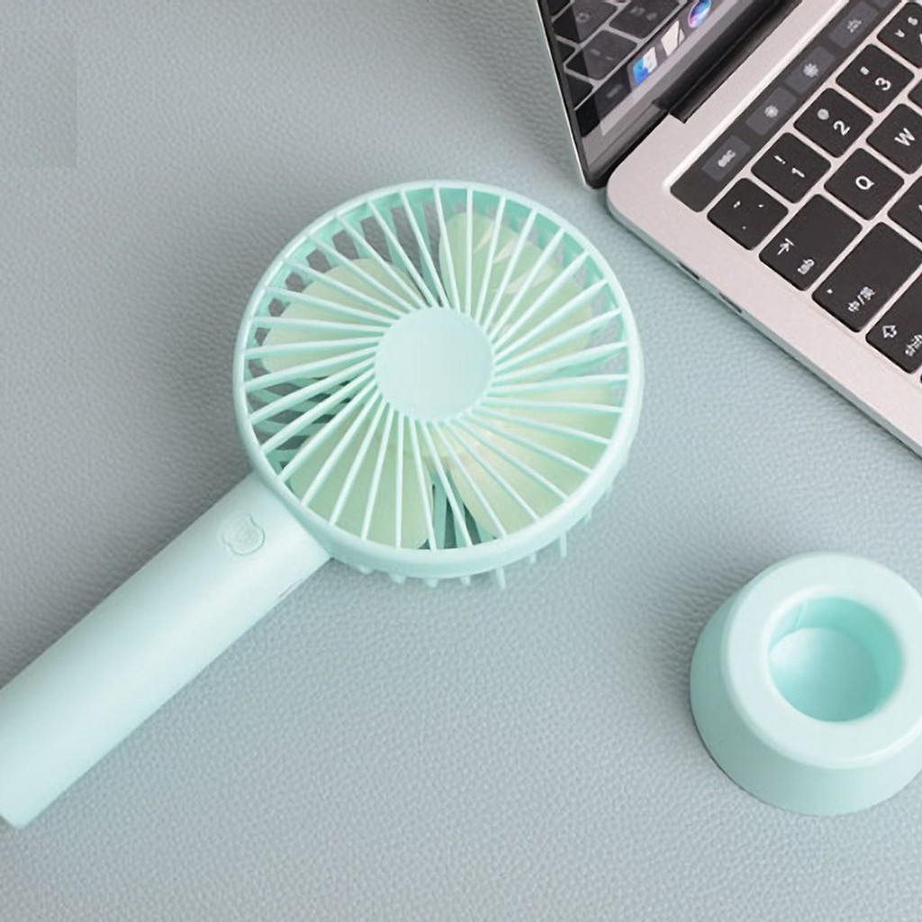 Quạt Mini tích điện cầm tay thời trang có đế để bàn siêu mát siêu hot | BigBuy360 - bigbuy360.vn