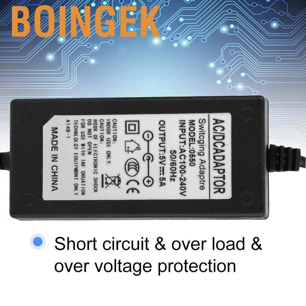 Boingek AC 100-240V To 24V/12V/5V 2A/4A/5A/6A Power Supply Adapter US Plug LED Strip CS