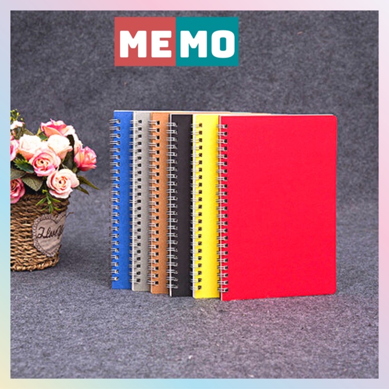 Set 2 Bìa lá rời nhựa nhiều màu MEMO làm planer sổ còng đã đục lỗ bullet journal văn phòng phẩm khổ A5 B5