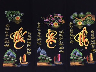 Tranh thêu 3 bộ