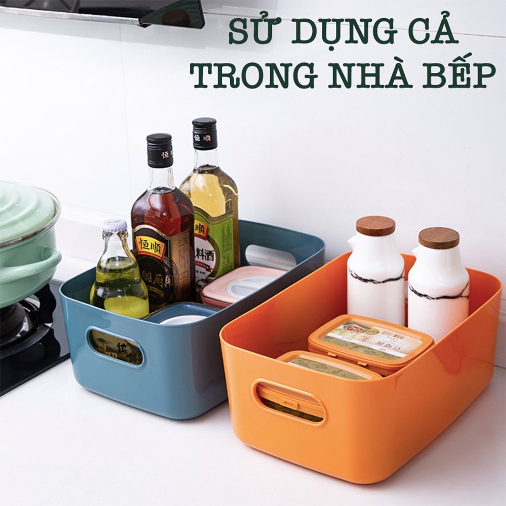 Khay Nhựa Đựng Đồ Xịn K9 Đa Năng - Hộp Có Tay Cầm Nhiều Màu Tiện Dụng Cao Cấp