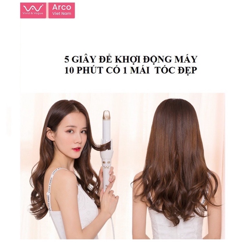 Máy uốn xoăn tự động Vivid Version 2, Trục 32mm có chỉnh nhiệt