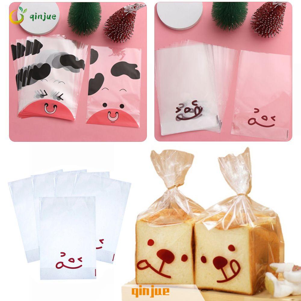 Set 50 túi đựng bánh quy hình gấu dễ thương