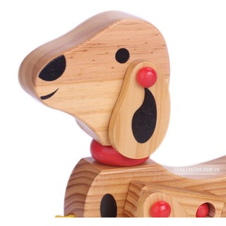 Đồ chơi gỗ Chó gỗ kéo dây