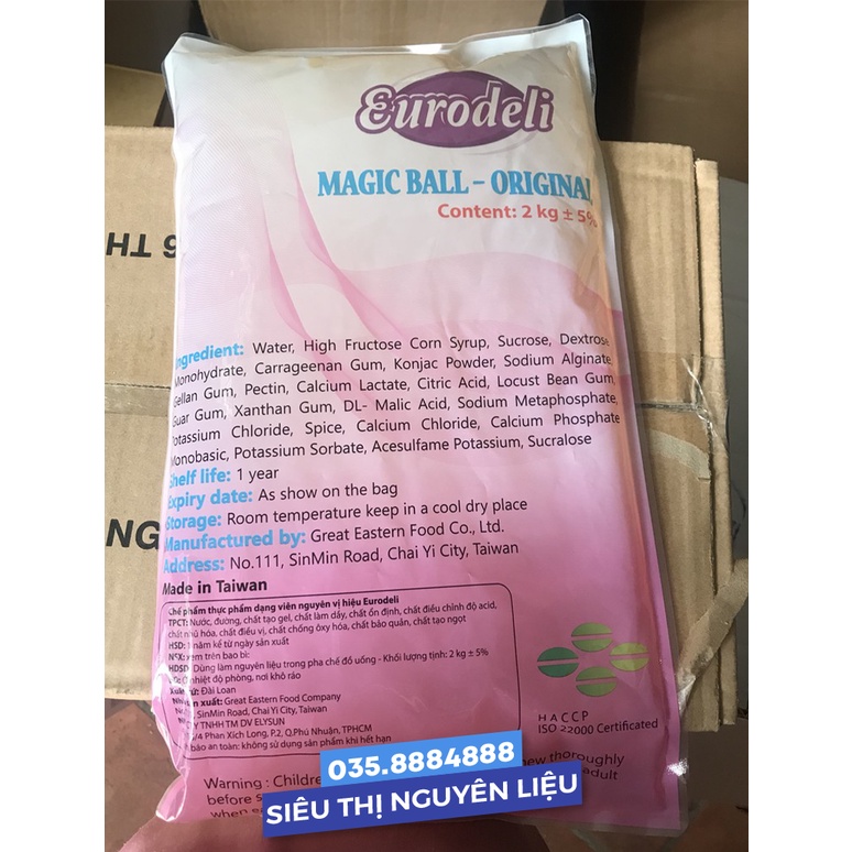 Trân châu 3Q Eurodeli nguyên vị - Túi 2kg