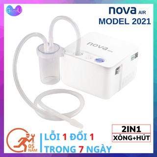 Máy Hút Dịch Mũi + Xông Khí Dung NOVA AIR Việt Nhật Cải Tiến Cốc Hút Tiện Lợi