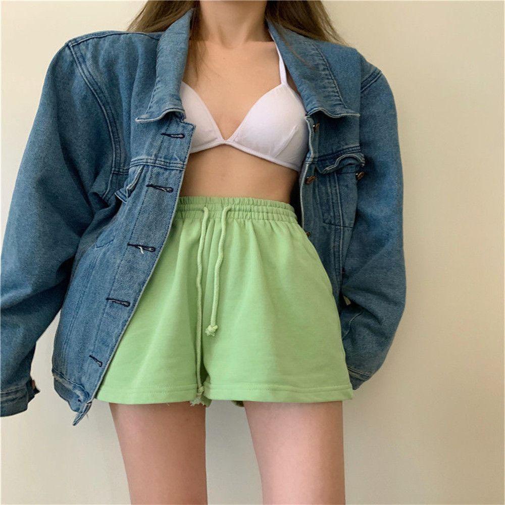 Quần Short Nữ Lưng Cao Phong Cách Đường Phố Mới