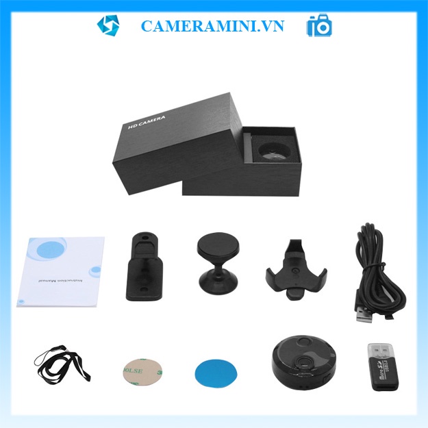 Camera wifi an ninh HDQ15 kết nối từ xa qua điện thoại, có hồng ngoại quay đêm, có pin, không dây, có qrcode đằng sau