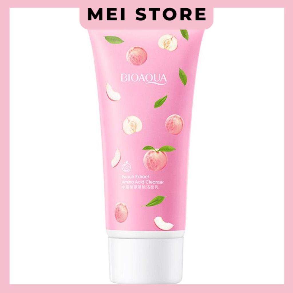 Sữa Rửa Mặt Đào Bioaqua Peach Exract Amino Acid Cleanser Giúp Da Sạch Sâu, Trắng Sáng, Thu Nhỏ Lỗ Chân Lông 100gr