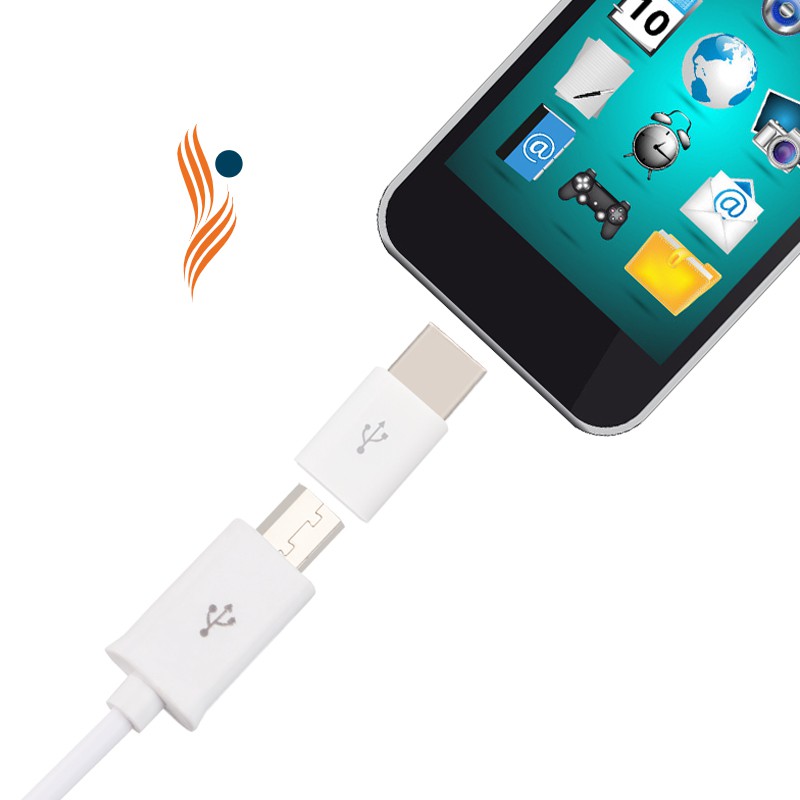 Bộ chuyển đổi Micro USB sang Type-C chất liệu nhựa ABS | BigBuy360 - bigbuy360.vn