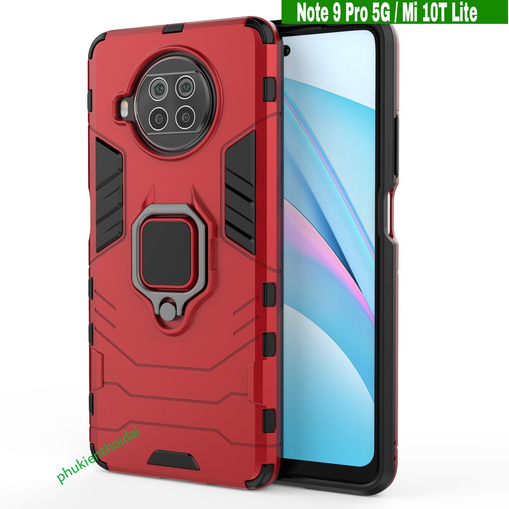 Ốp lưng Xiaomi Redmi Note 9 Pro 5G / Mi 10T Lite Iron Man Iring chống sốc cao cấp