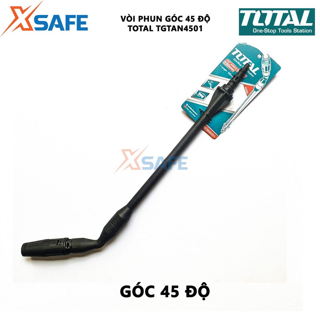 Vòi phun góc 45 độ TOTAL TGTAN4501 Vòi rửa xe nghiêng góc, chiều dài 590mm Tạo tia nước thành góc 45º - Chính hãng