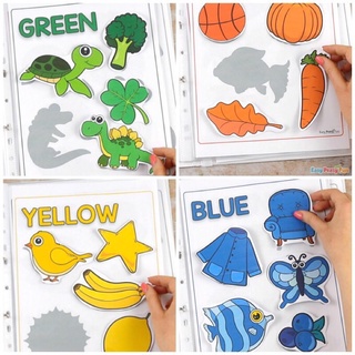 Học liệu bóc dán màu sắc - Học liệu montessori cho bé
