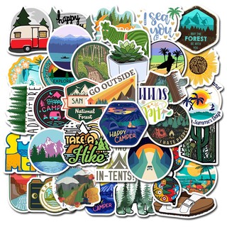 Set 50 miếng dán sticker Go outside
