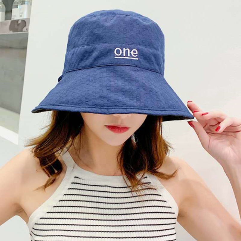 Mũ Bucket Topi Nelayan Pantai Matahari Wanita Phong Cách Hàn Quốc Mới Cho Nam Và Nữ