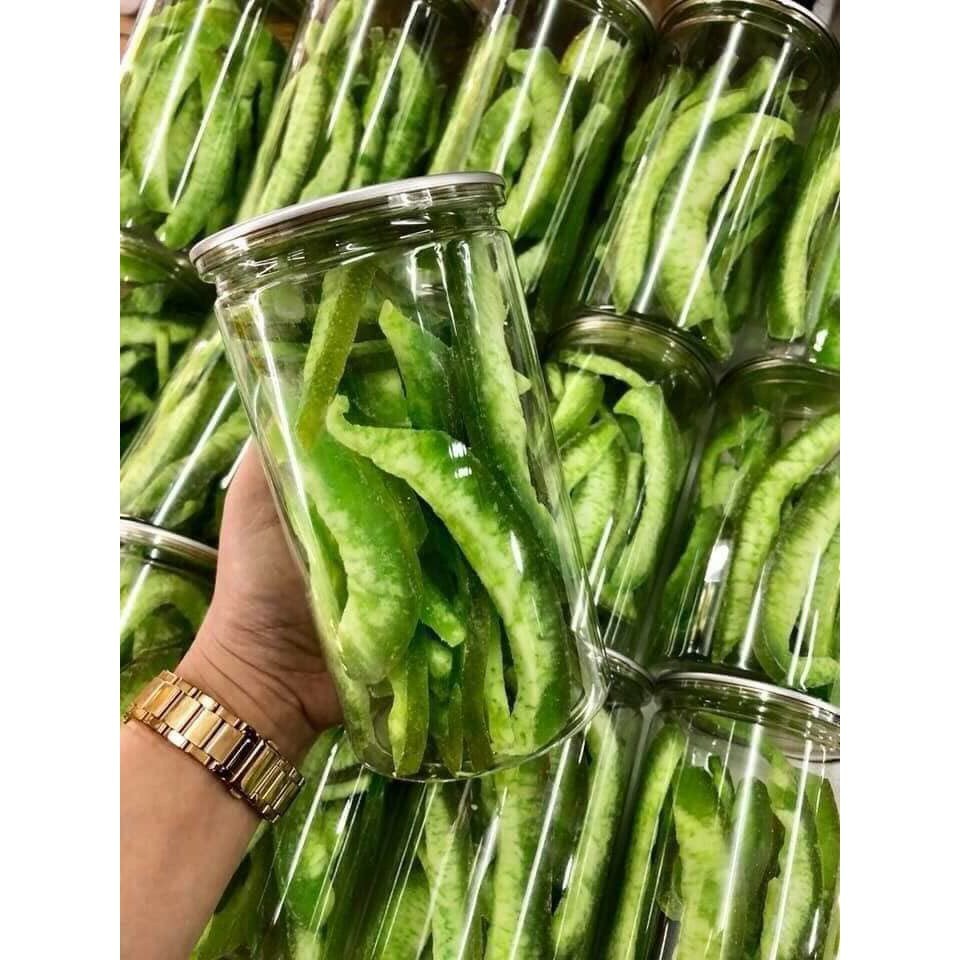hủ PET-300gr mứt vỏ bưởi sấy lạnh ăn liền