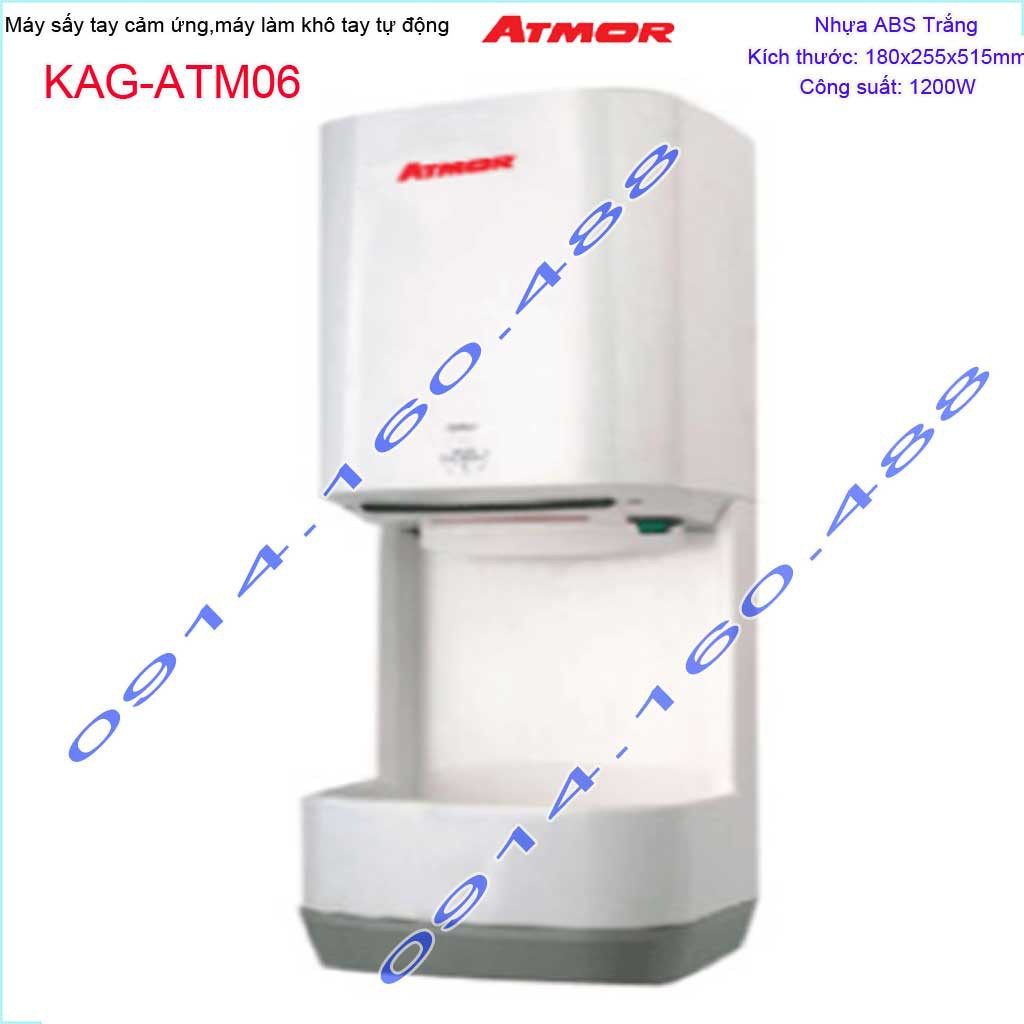 Máy sấy tay cảm ứng Atmor KAG-ATM06, máy sấy tay tự động có khay khô nhanh sử dụng tốt siêu bền