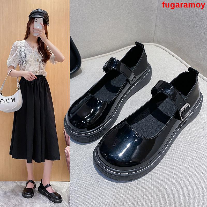 Giày Da Đế Dày Thoải Mái Phong Cách Anh Quốc Thời Trang Mùa Thu Cho Nữ Size 35-43 Plus Size 41 42