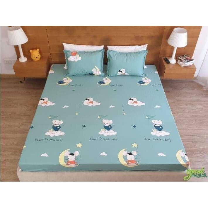 Ga chống thấm Goodmama 100% cotton giặt máy thoải mái, an toàn cho da bé-bảo hành lớp chống thấm 6 tháng.