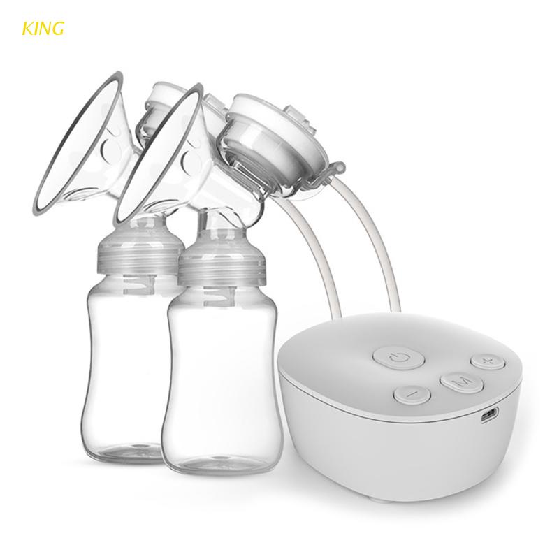 Bộ máy hút sữa đôi KING với 2 bình sữa massage ngực USB mạnh mẽ
 #1