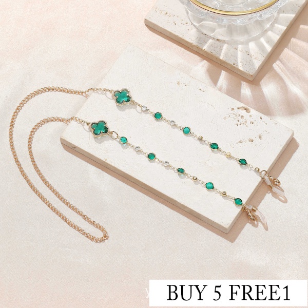 Dây Nối Dài Mắt Kính Chống Mất Hình Cỏ Bốn Lá Màu Sắc Thời Trang