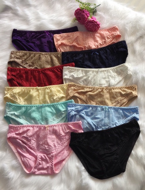 10 Quần lót cotton phối ren trước