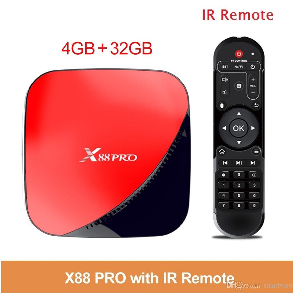 Android TV Box X88 PRO Ram 4GB Rom 32GB RK3318 Android 9.0 - X88 PRO 4+32G