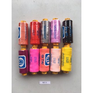 Set 10 cuộn chỉ gitai 400m 10 màu ngẫu nhiên