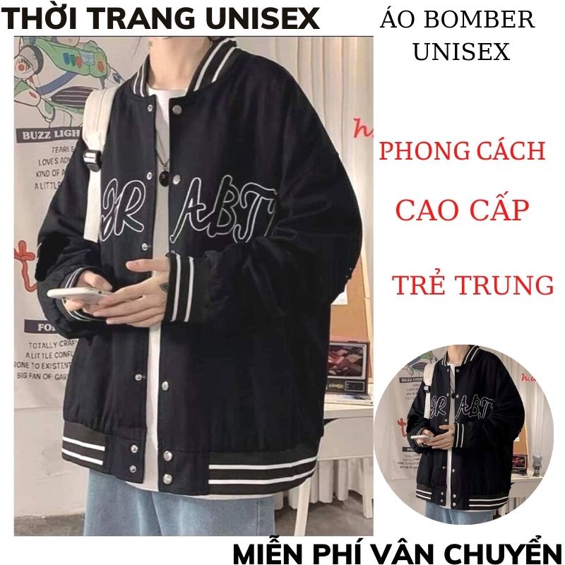 Áo Bomber Dáng Unisex In Chữ ABT ,ABB05Áo ,phong cách hàn quốc