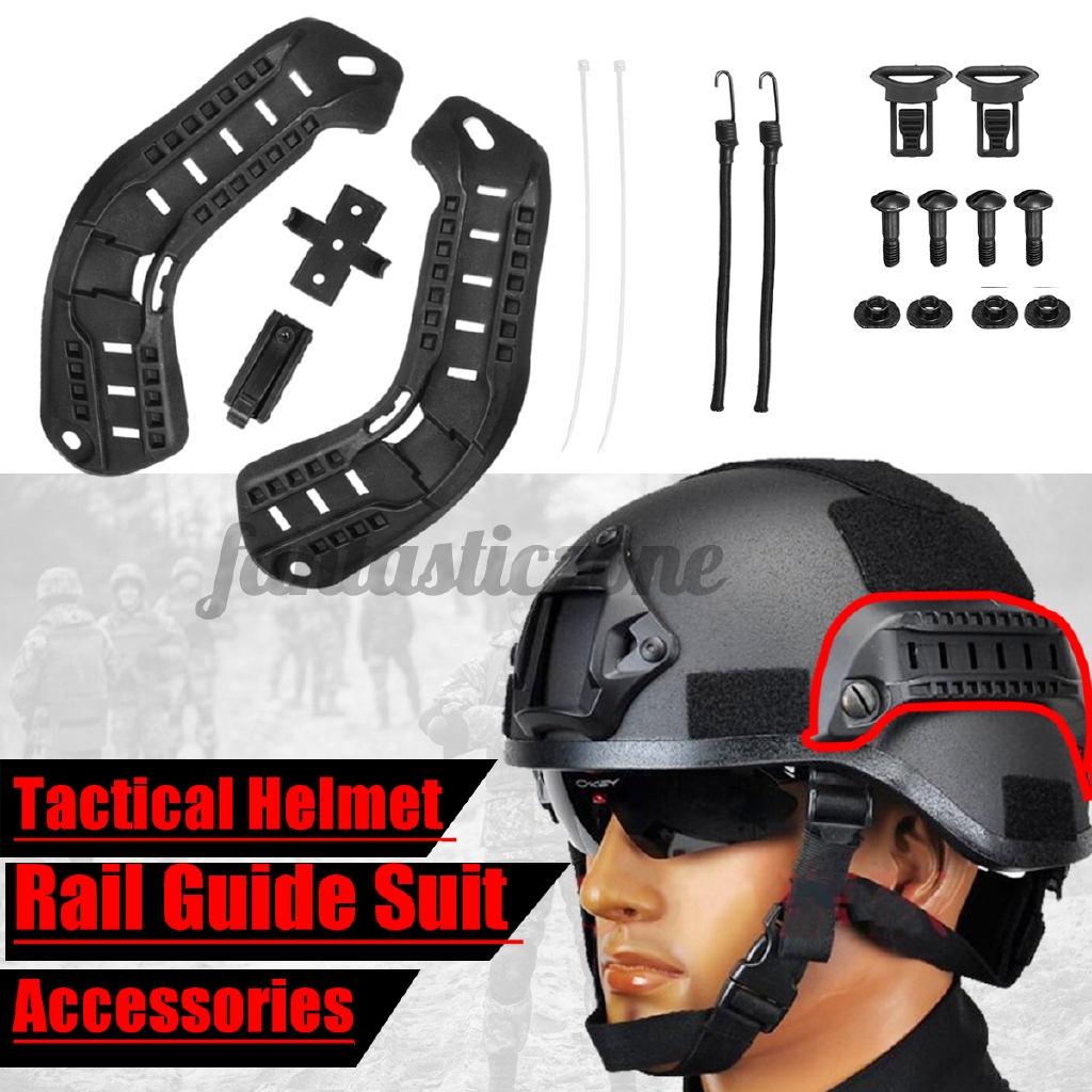 Tactical Plastic Helmet Guide Suit Accessories for MICH 2000 Helmet Black 