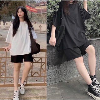 [ Combo Siêu Tiết Kiệm ] Áo OverSize + Quần Short Thun Unisex ( 2 màu )